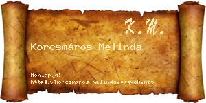 Korcsmáros Melinda névjegykártya